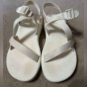 Custom All White Women’s Chacos Size 10